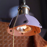 Vintage Wood and Leather Table Lamp Retro Industrial Design for Bedroom and Office