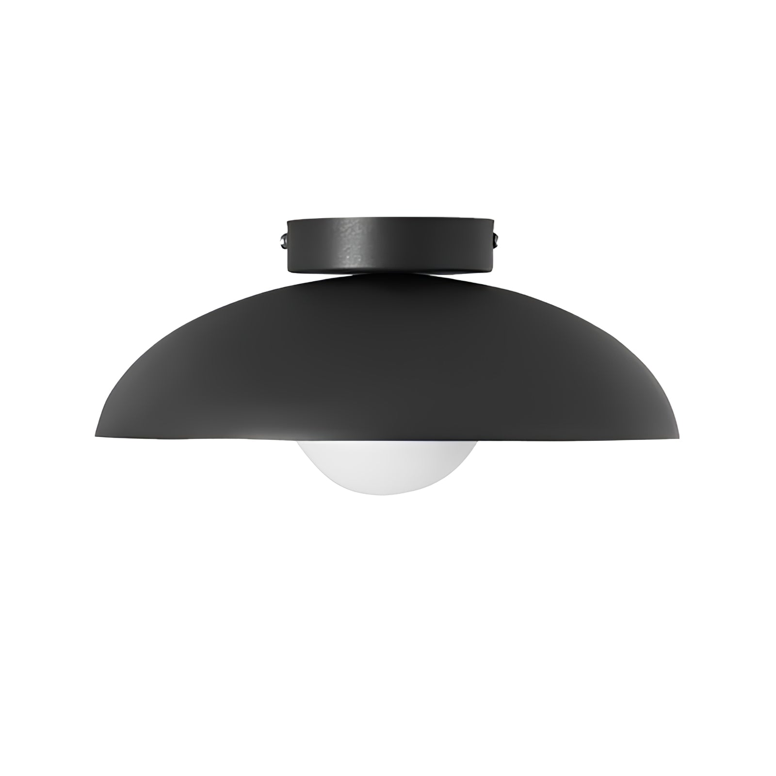 Modern Matte Metal and Glass Dome Flush Mount Ceiling Light for Hallway Kitchen