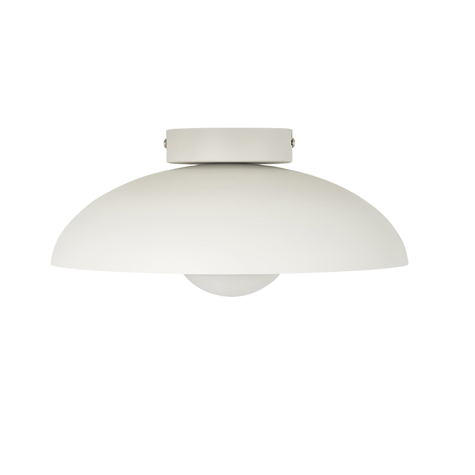 Modern Matte Metal and Glass Dome Flush Mount Ceiling Light for Hallway Kitchen