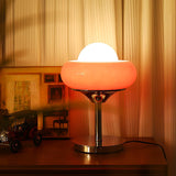 Harvey Chrome Space Age Table Lamp with Glass Globe and Plexiglass Shade