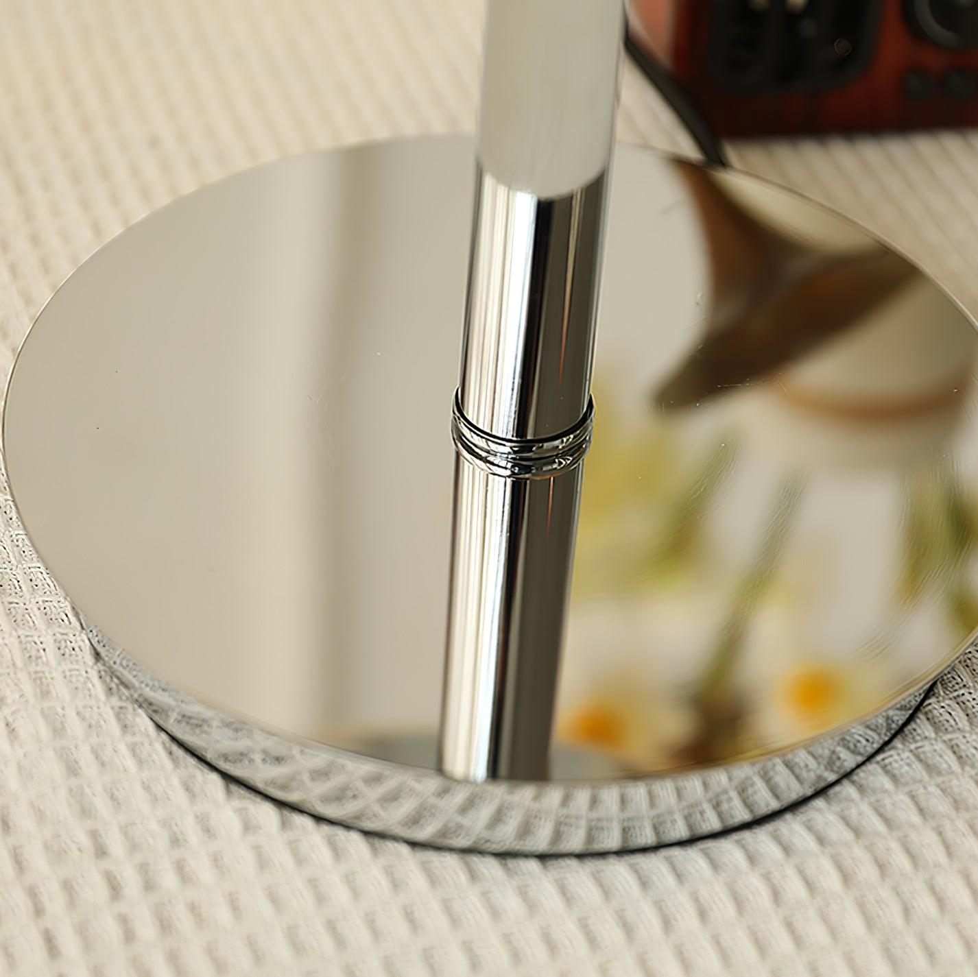 Harvey Chrome Space Age Table Lamp with Glass Globe and Plexiglass Shade