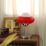 Harvey Chrome Space Age Table Lamp with Glass Globe and Plexiglass Shade