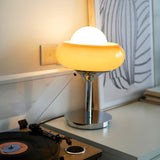 Harvey Chrome Space Age Table Lamp with Glass Globe and Plexiglass Shade