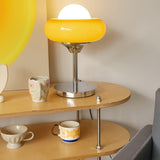 Harvey Chrome Space Age Table Lamp with Glass Globe and Plexiglass Shade