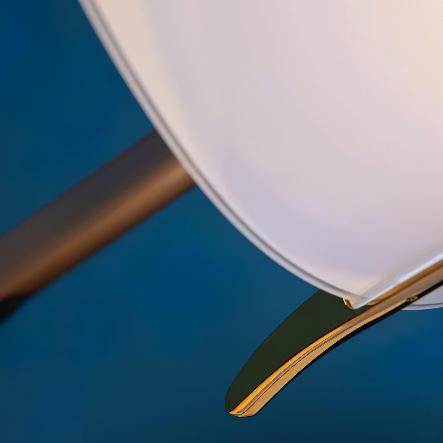 Heart Wing LED Tripod Floor Lamp with Adjustable Height and Gold Black Finish