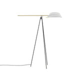 Heart Wing LED Tripod Floor Lamp with Adjustable Height and Gold Black Finish