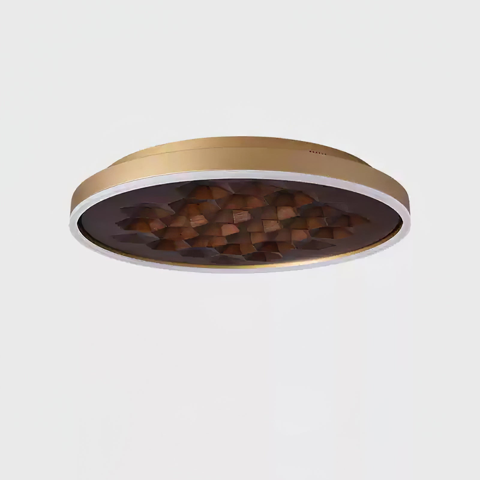 Heartwood Woven Wood Flush Mount Ceiling Light Modern LED Wooden Textured Overhead Fixture
