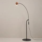 Modern Hercules Adjustable Reading Floor Lamp with Rotating Shade and Rose Gold Finish