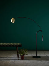 Modern Hercules Adjustable Reading Floor Lamp with Rotating Shade and Rose Gold Finish