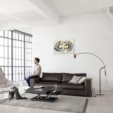 Modern Hercules Adjustable Reading Floor Lamp with Rotating Shade and Rose Gold Finish