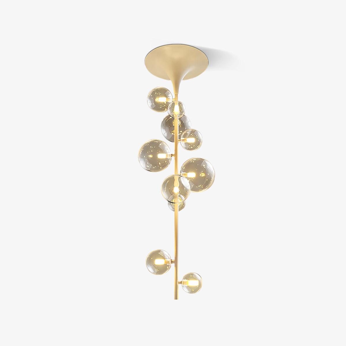Modern Multi Head Glass Tube Ceiling Light for Hallways and Entryways