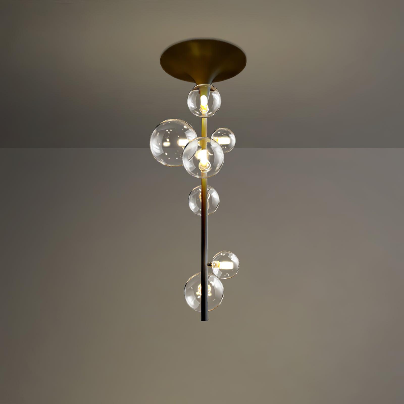 Modern Multi Head Glass Tube Ceiling Light for Hallways and Entryways