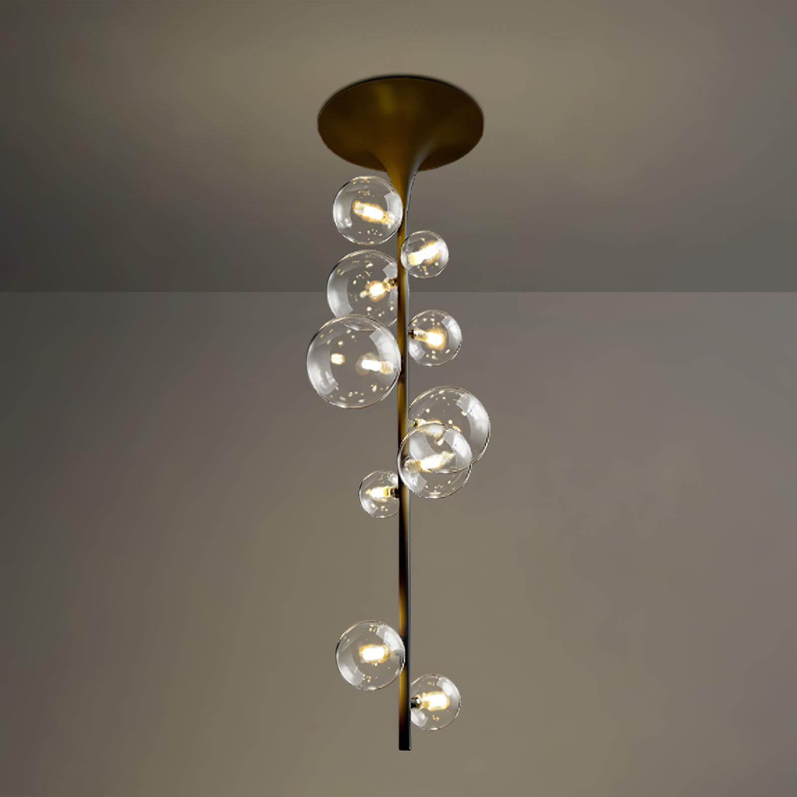 Modern Multi Head Glass Tube Ceiling Light for Hallways and Entryways