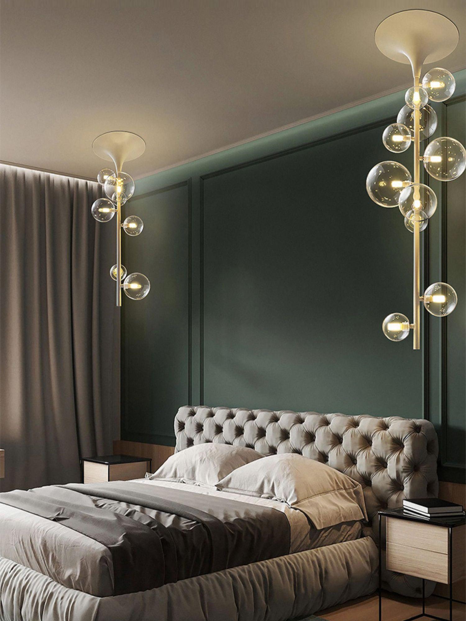 Modern Multi Head Glass Tube Ceiling Light for Hallways and Entryways
