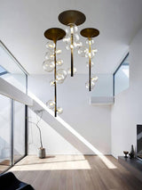 Modern Multi Head Glass Tube Ceiling Light for Hallways and Entryways