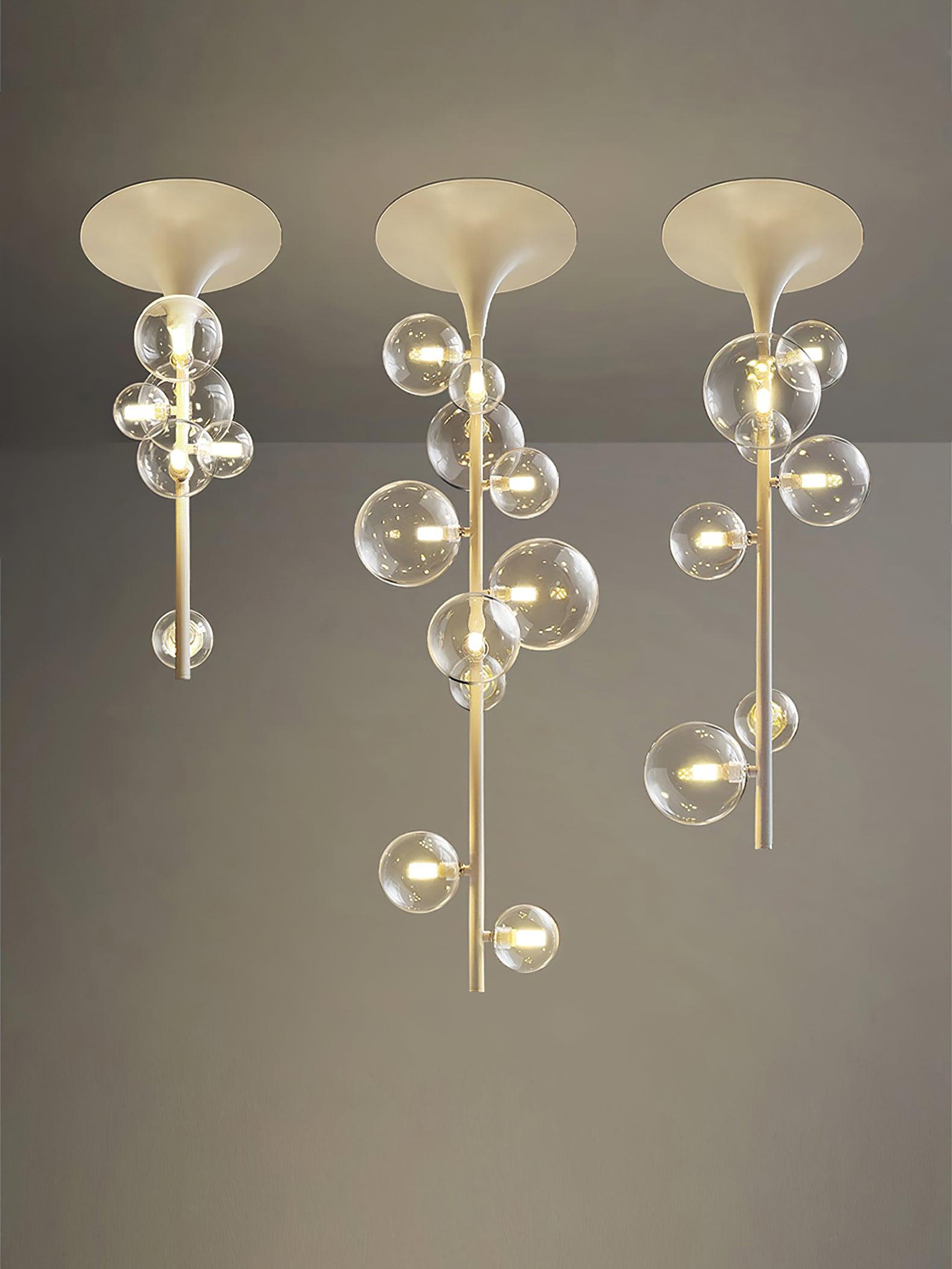 Modern Multi Head Glass Tube Ceiling Light for Hallways and Entryways