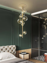 Modern Multi Head Glass Tube Ceiling Light for Hallways and Entryways
