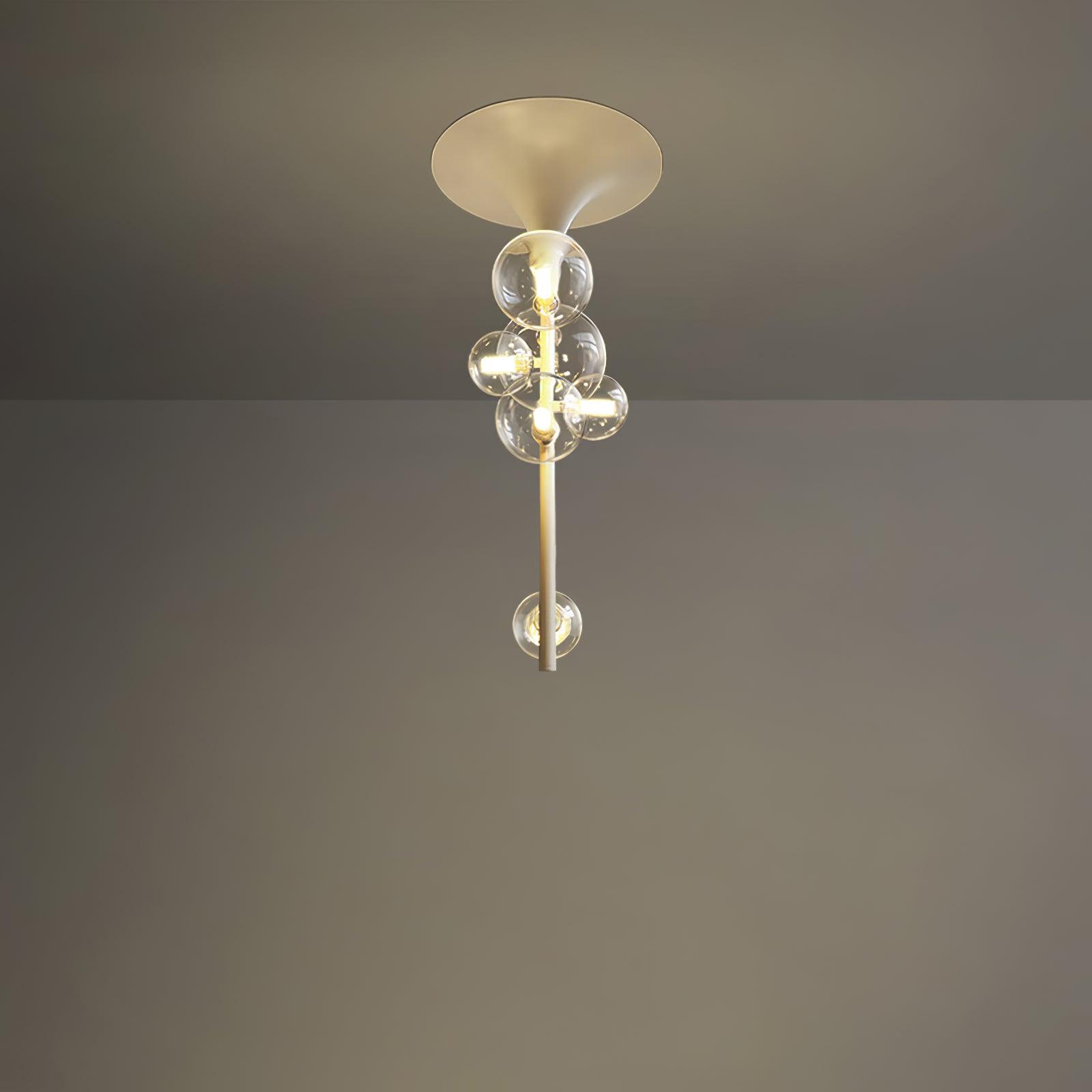 Modern Multi Head Glass Tube Ceiling Light for Hallways and Entryways