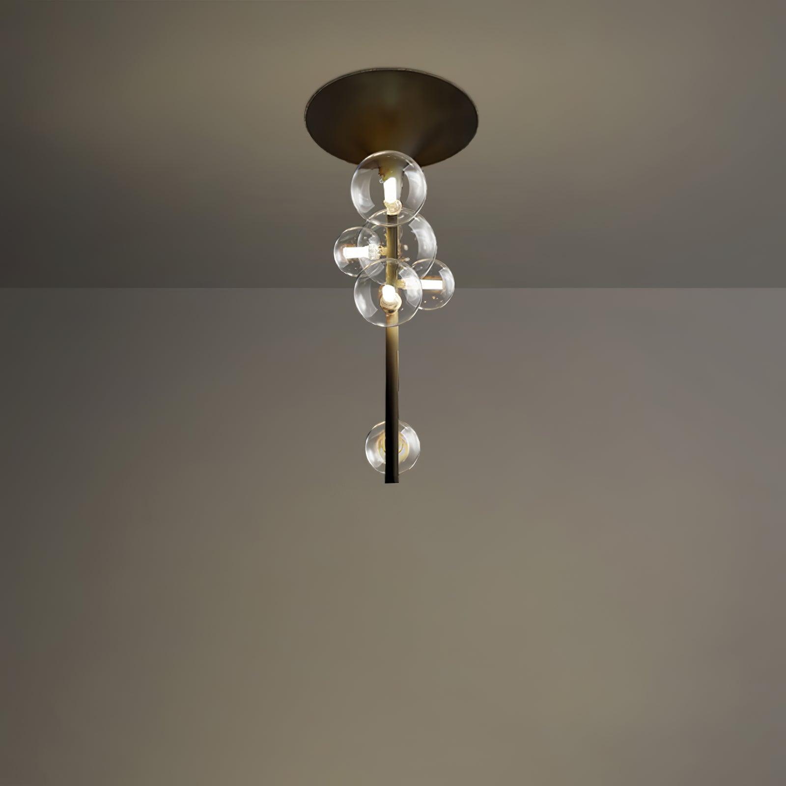 Modern Multi Head Glass Tube Ceiling Light for Hallways and Entryways