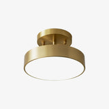 Modern Minimalist Hero Rotating LED Ceiling Light with Brass Finish and Adjustable Illumination