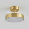 Modern Minimalist Hero Rotating LED Ceiling Light with Brass Finish and Adjustable Illumination