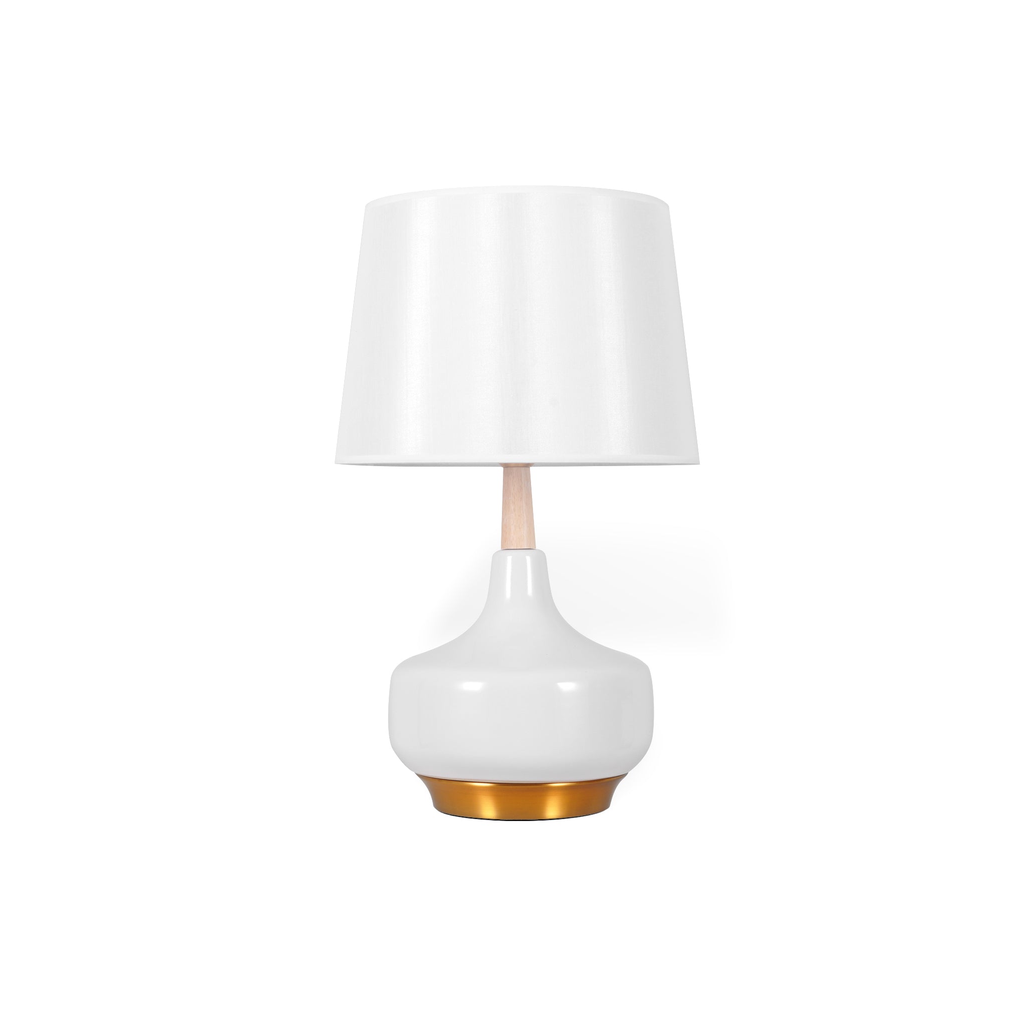 Modern White Hilo Resin Wood Table Lamp for Minimalist Bedside Lighting