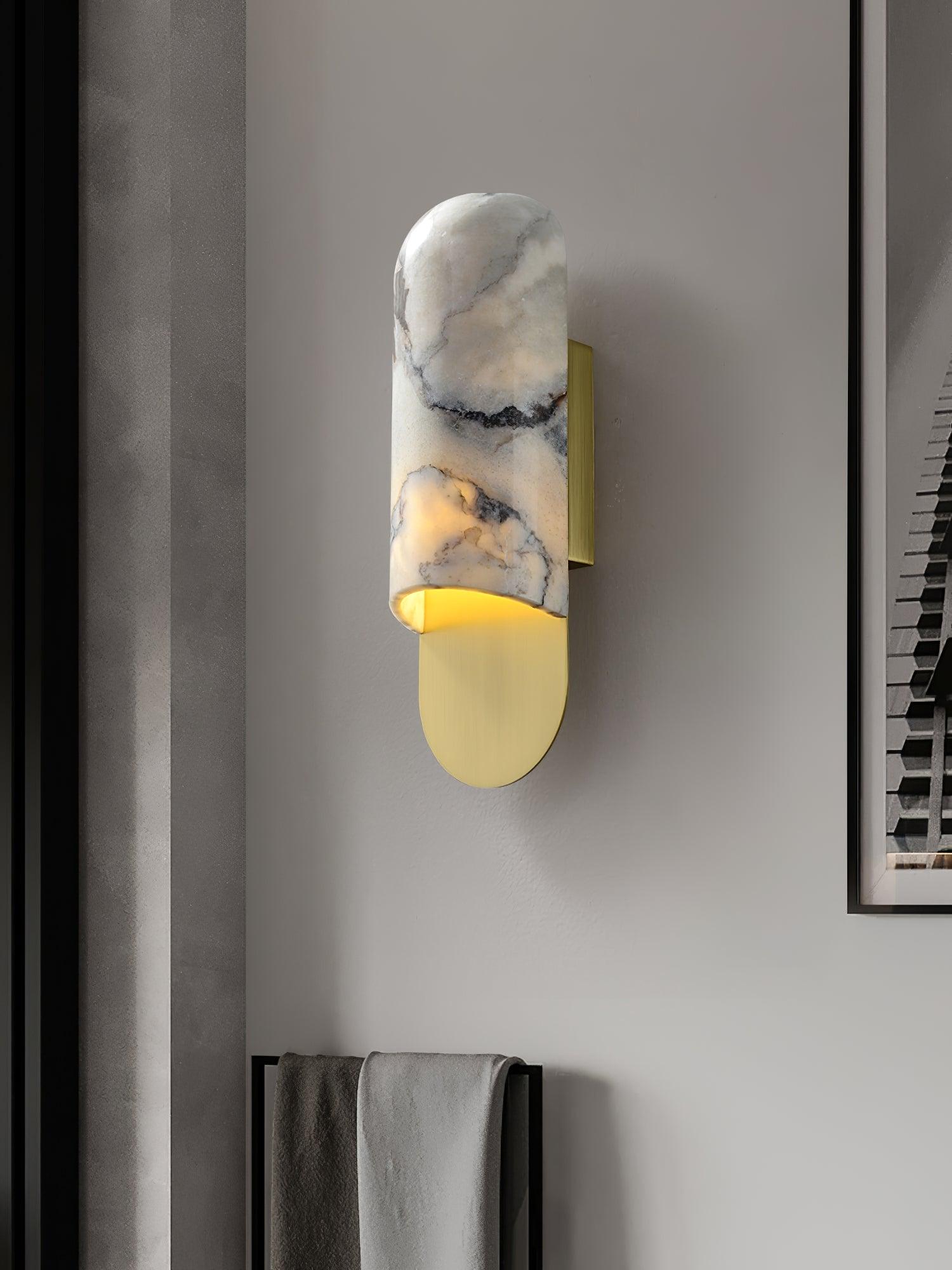 modern-white-marble-led-wall-sconce-set-of-2-gold-and-black-finished-indoor-lighting-fixtures