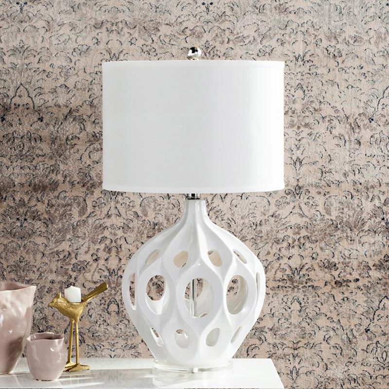 modern-ceramic-table-lamp-with-hollow-design-and-fabric-drum-shade-for-elegant-interior-lighting-decor