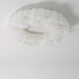 Modern Hexagonal Honeycomb LED Ceiling Light White Geometric Flush Mount Lighting