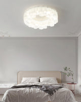 Modern Hexagonal Honeycomb LED Ceiling Light White Geometric Flush Mount Lighting