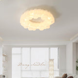 Modern Hexagonal Honeycomb LED Ceiling Light White Geometric Flush Mount Lighting