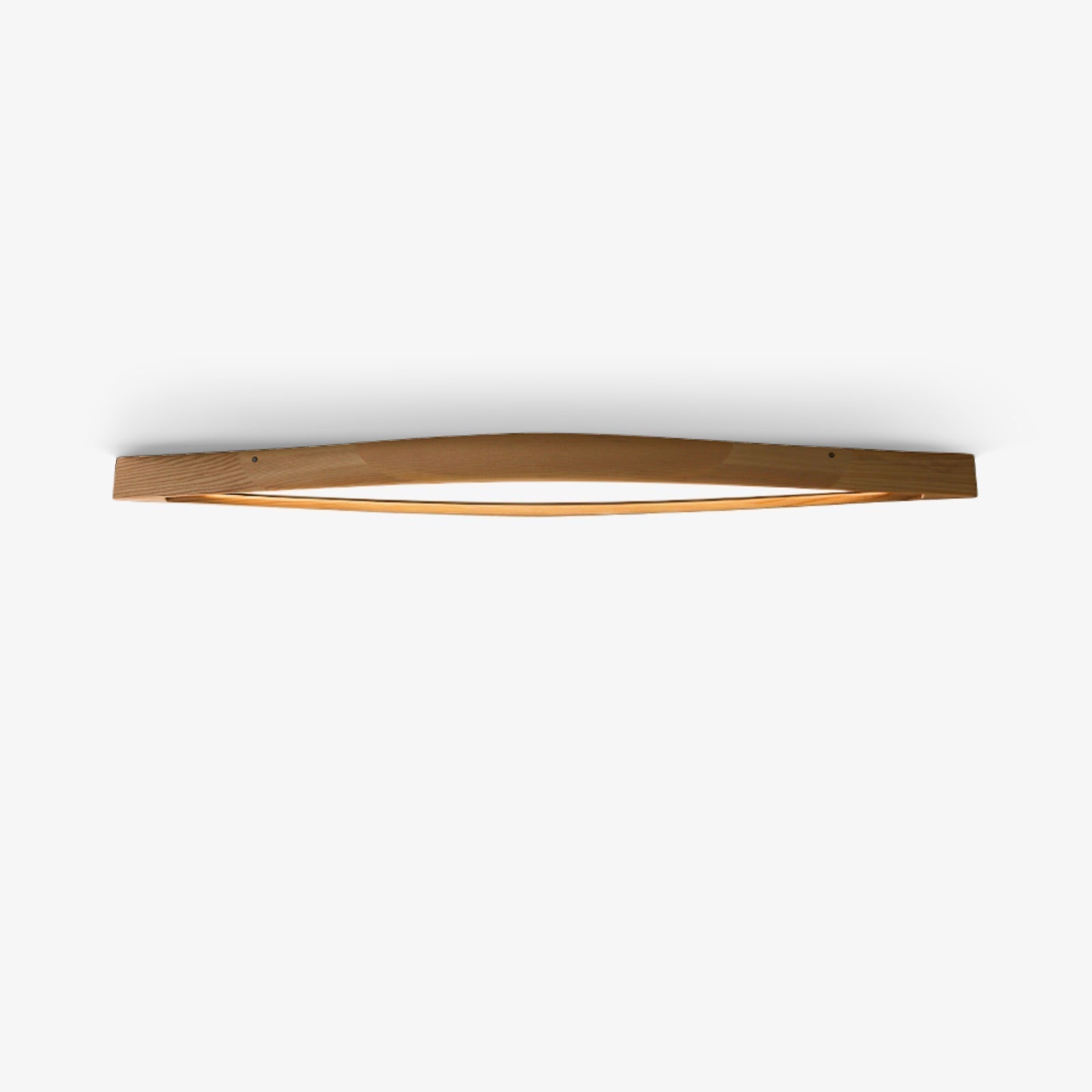 Modern Horizon Linear Wood LED Flush Mount Ceiling Lamp for Kitchen and Dining Room