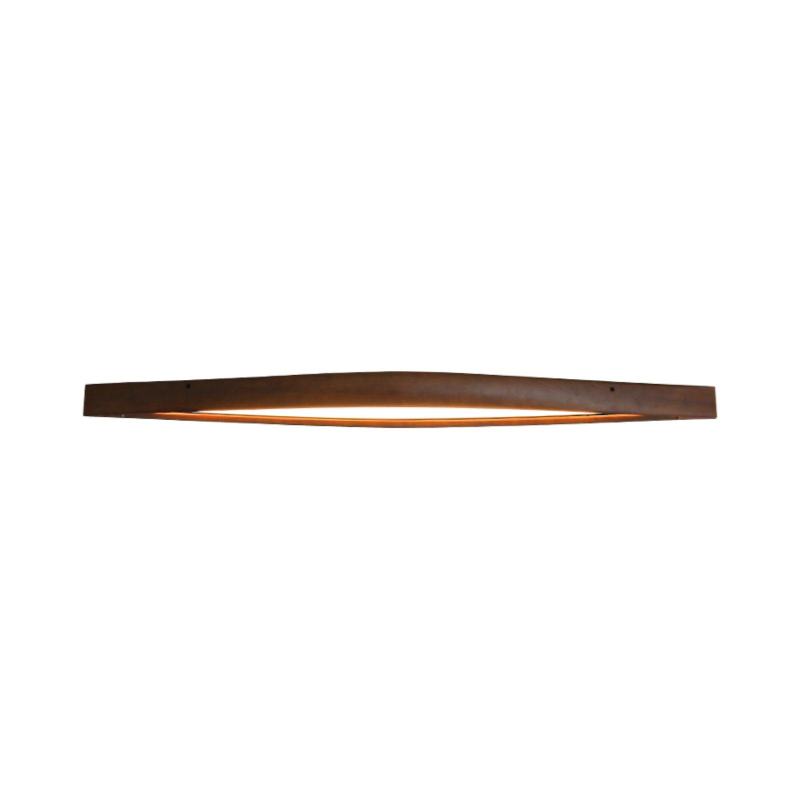 Modern Horizon Linear Wood LED Flush Mount Ceiling Lamp for Kitchen and Dining Room
