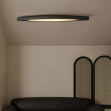 Modern Horizon Linear Wood LED Flush Mount Ceiling Lamp for Kitchen and Dining Room