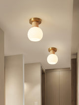 modern-horn-shaped-small-ceiling-lamp-with-wood-accents-and-glass-shade