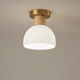 modern-horn-shaped-small-ceiling-lamp-with-wood-accents-and-glass-shade