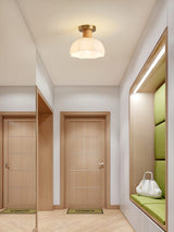 modern-horn-shaped-small-ceiling-lamp-with-wood-accents-and-glass-shade