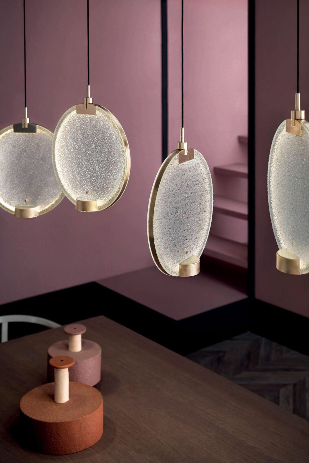 modern-circular-glass-pendant-light-with-brass-finish-and-integrated-led-spotlight
