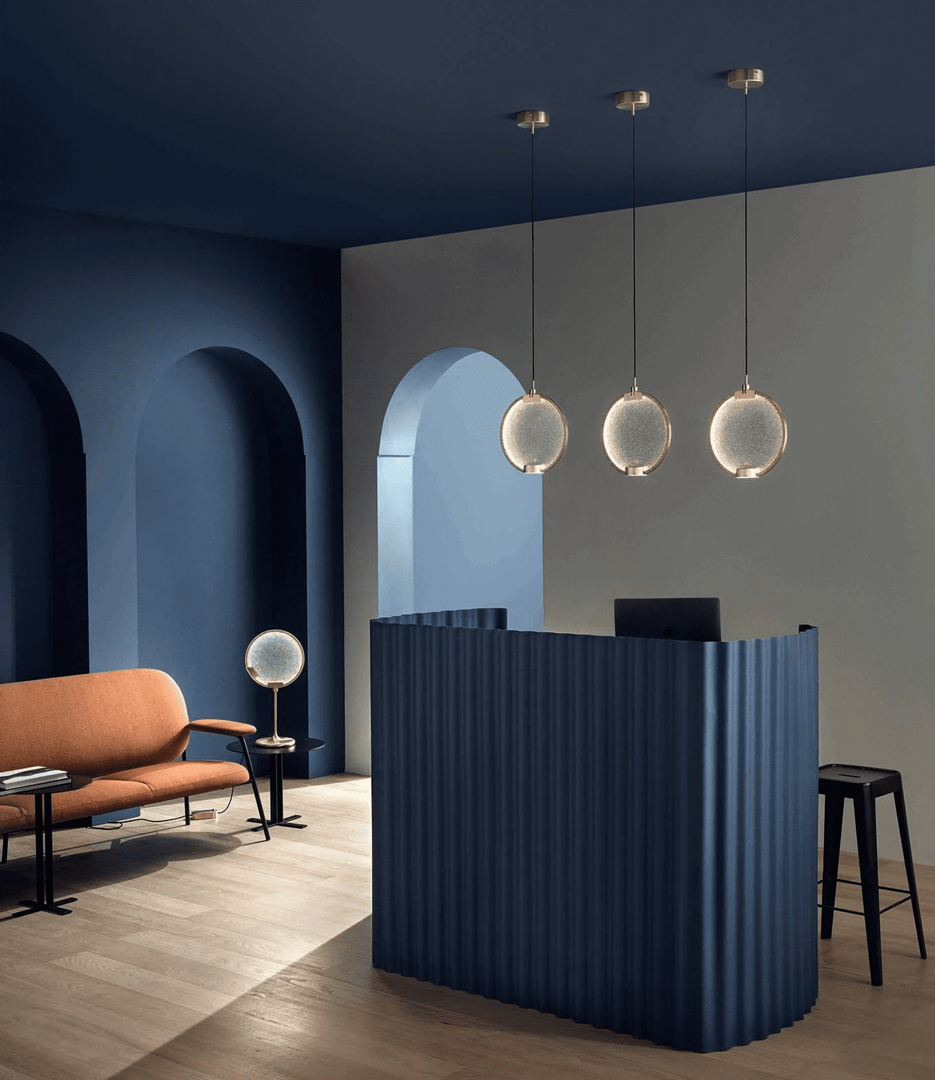 modern-circular-glass-pendant-light-with-brass-finish-and-integrated-led-spotlight