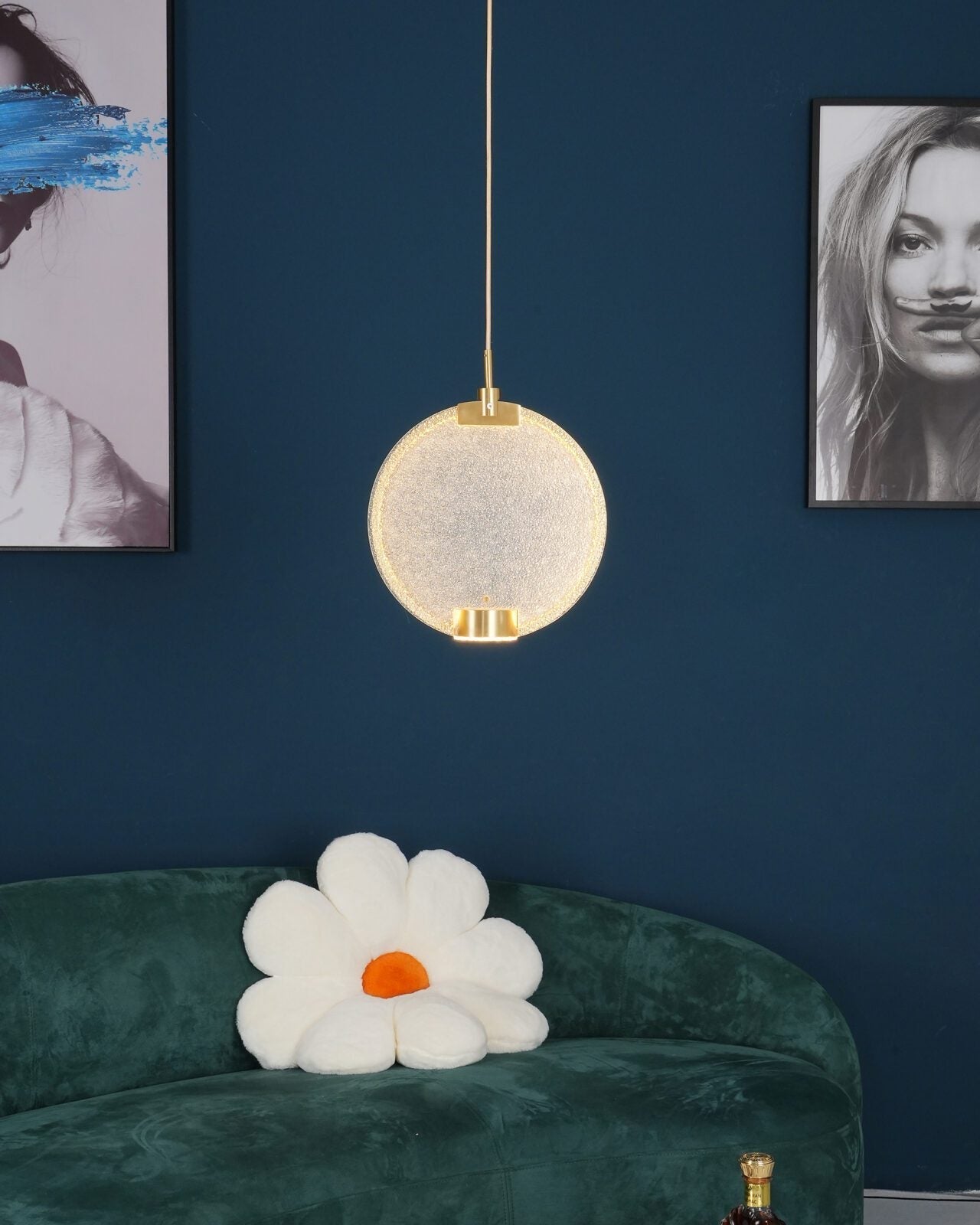 modern-circular-glass-pendant-light-with-brass-finish-and-integrated-led-spotlight