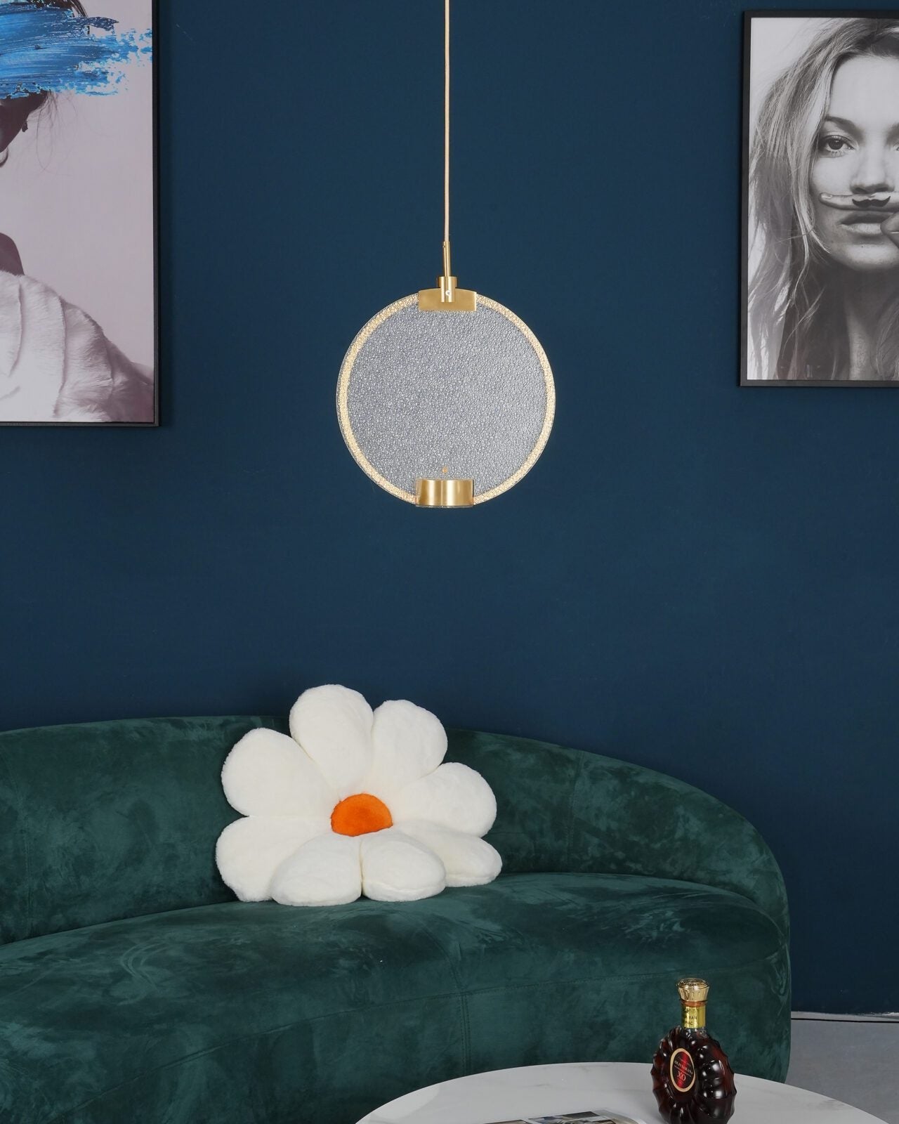 modern-circular-glass-pendant-light-with-brass-finish-and-integrated-led-spotlight