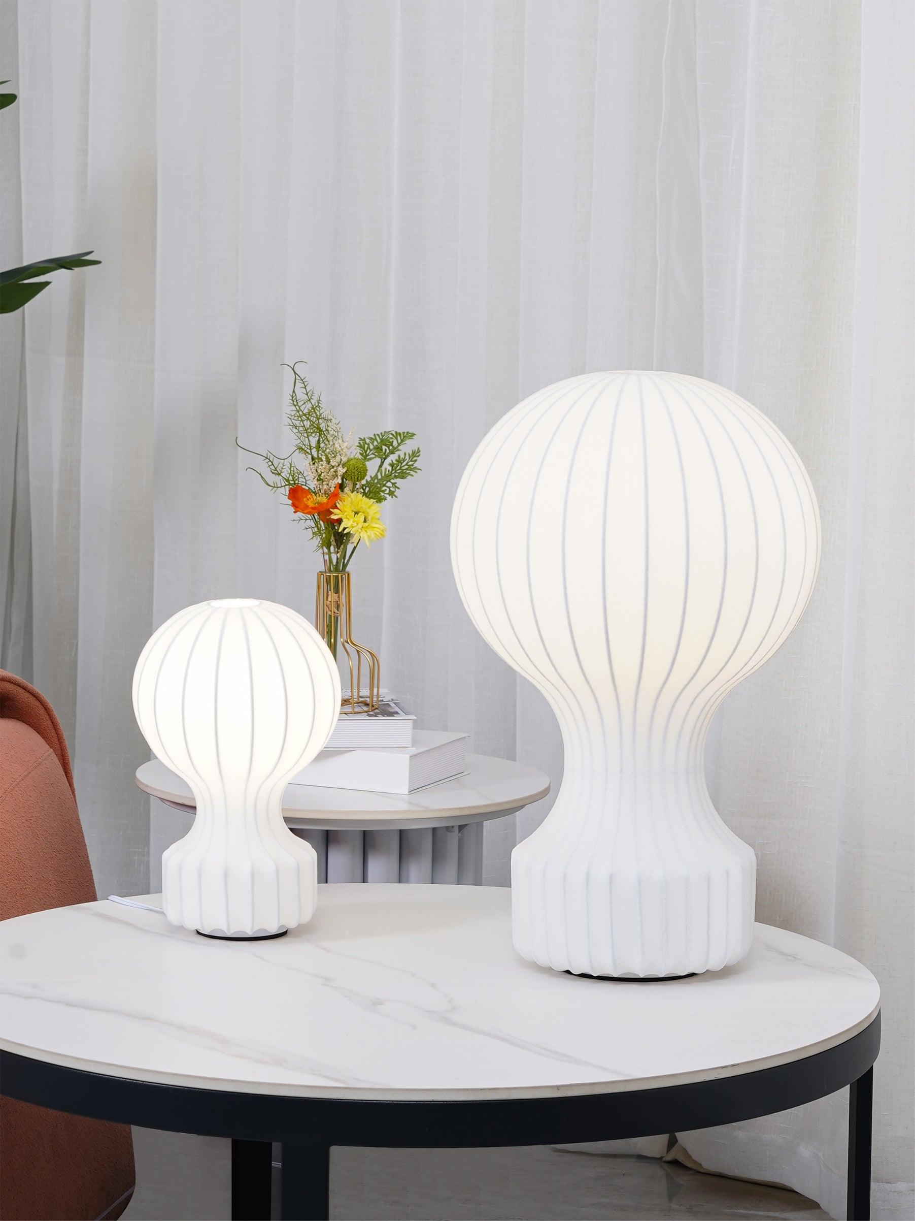 Modern Resin Cocoon Table Lamp Hot Air Balloon Style Soft Diffused Glow Bedside Lighting