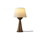 Modern Hourglass Wood Table Lamp Geometric Solid Wood Desk Light for Living Room and Office