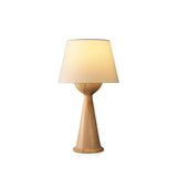 Modern Hourglass Wood Table Lamp Geometric Solid Wood Desk Light for Living Room and Office