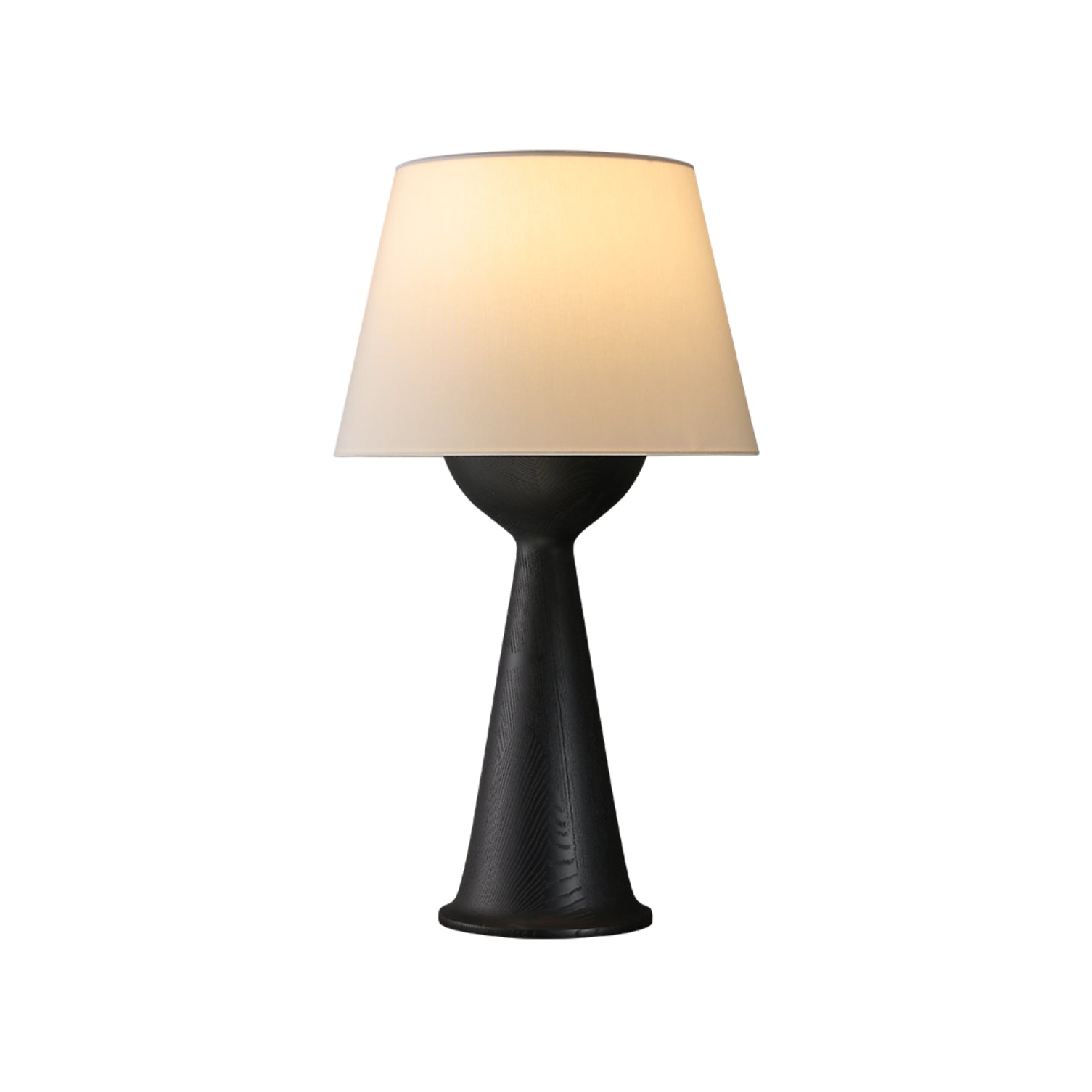 Modern Hourglass Wood Table Lamp Geometric Solid Wood Desk Light for Living Room and Office