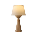Modern Hourglass Wood Table Lamp Geometric Solid Wood Desk Light for Living Room and Office