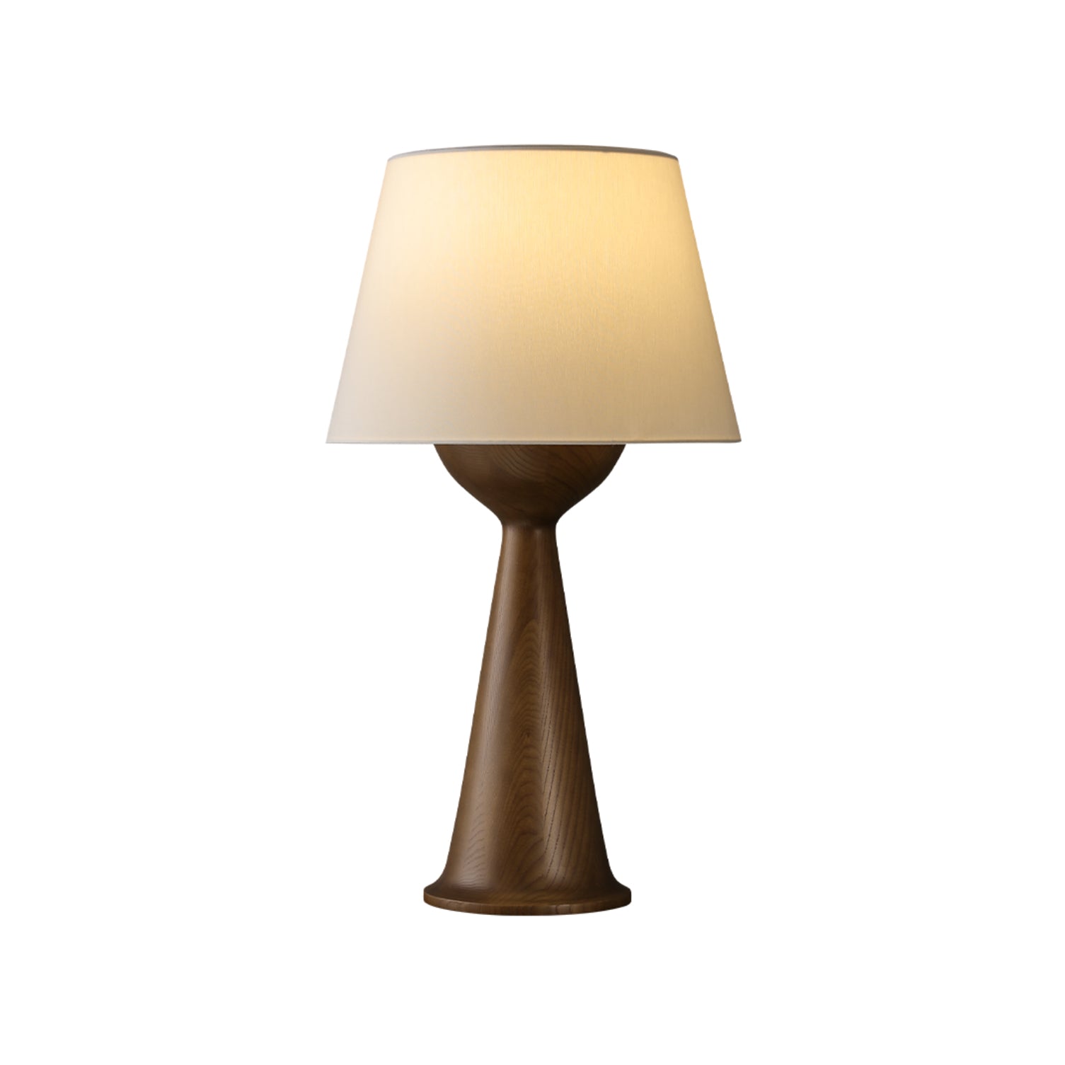 Modern Hourglass Wood Table Lamp Geometric Solid Wood Desk Light for Living Room and Office