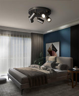 Hugo Hotspot Modern Adjustable Multi Head Flush Mount Ceiling Spotlight in Brass or Black