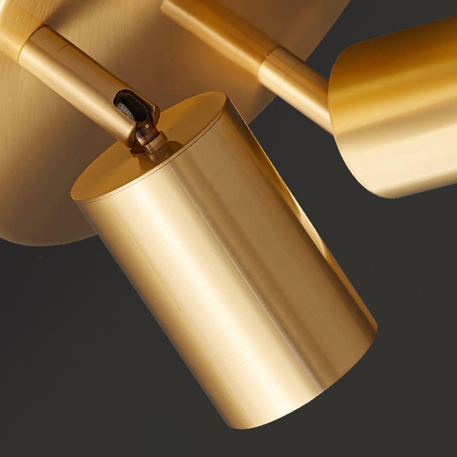 Hugo Hotspot Modern Adjustable Multi Head Flush Mount Ceiling Spotlight in Brass or Black