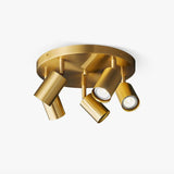 Hugo Hotspot Modern Adjustable Multi Head Flush Mount Ceiling Spotlight in Brass or Black